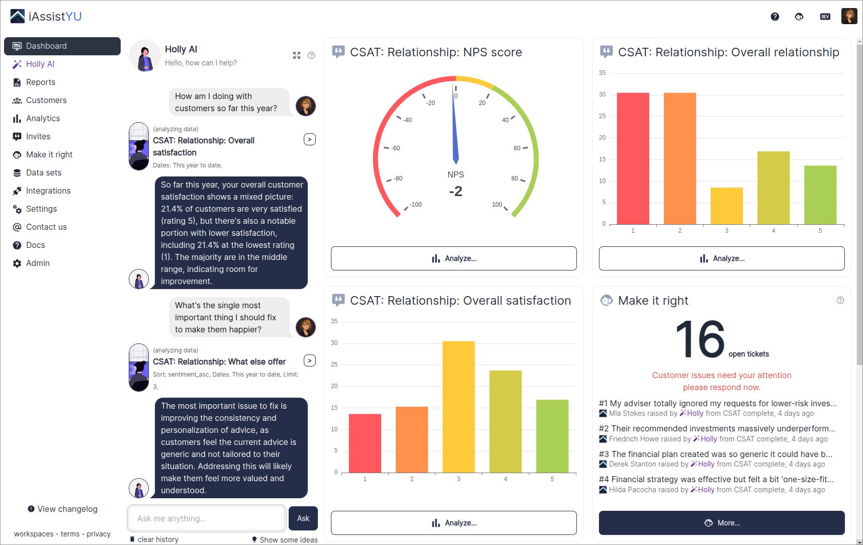 A screenshot of a homepage dashboard